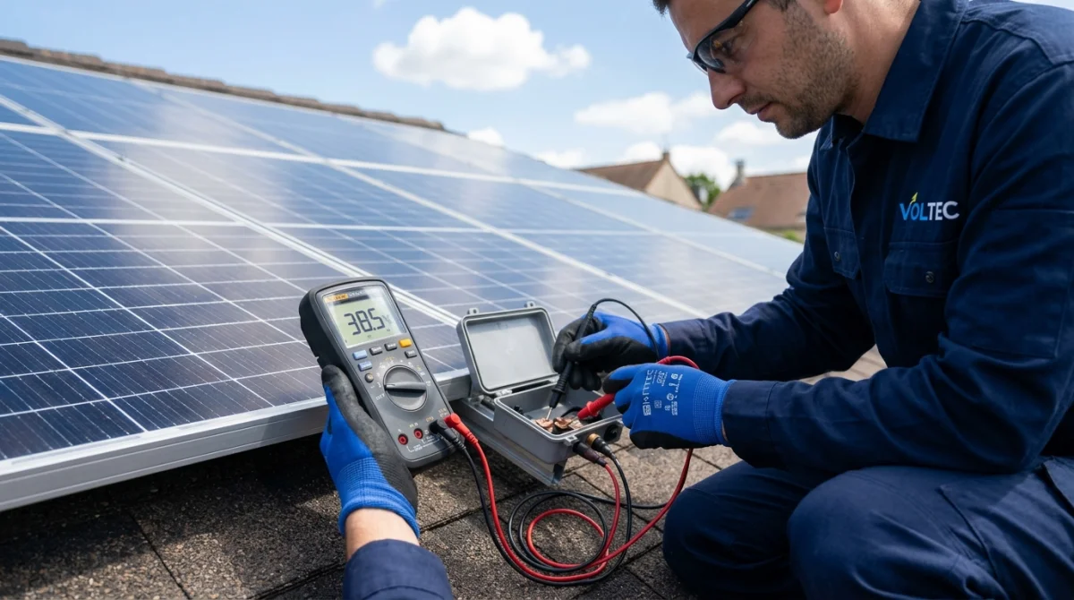 comment tester un panneau solaire avec un multimètre