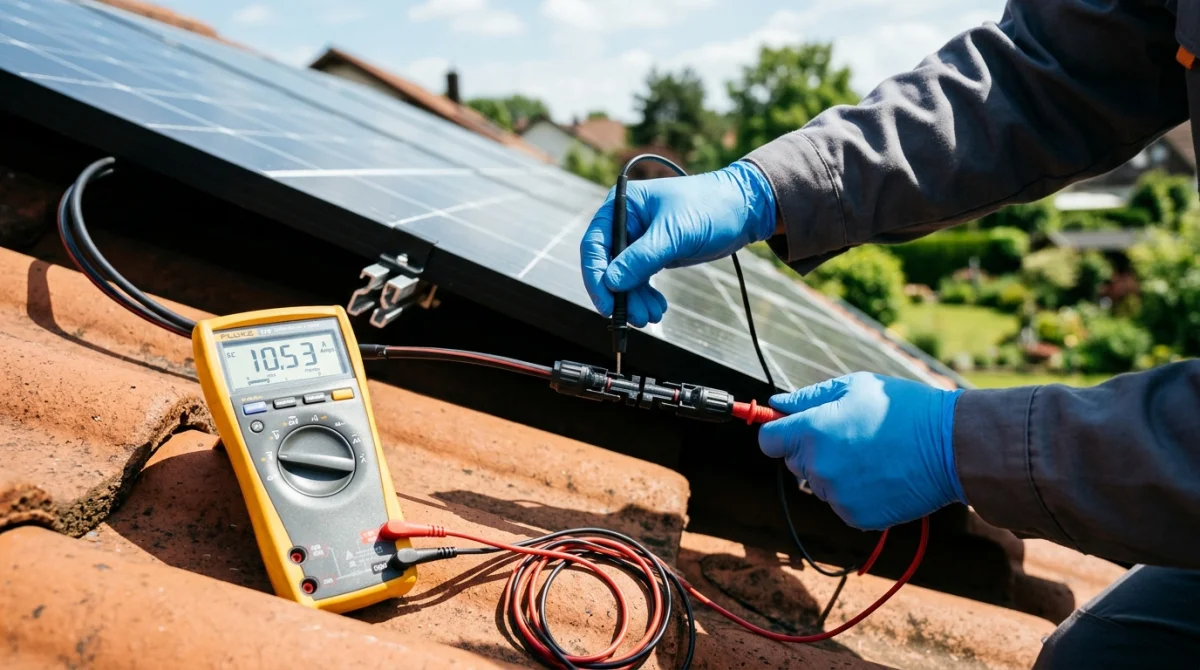 comment tester un panneau solaire avec un multimètre