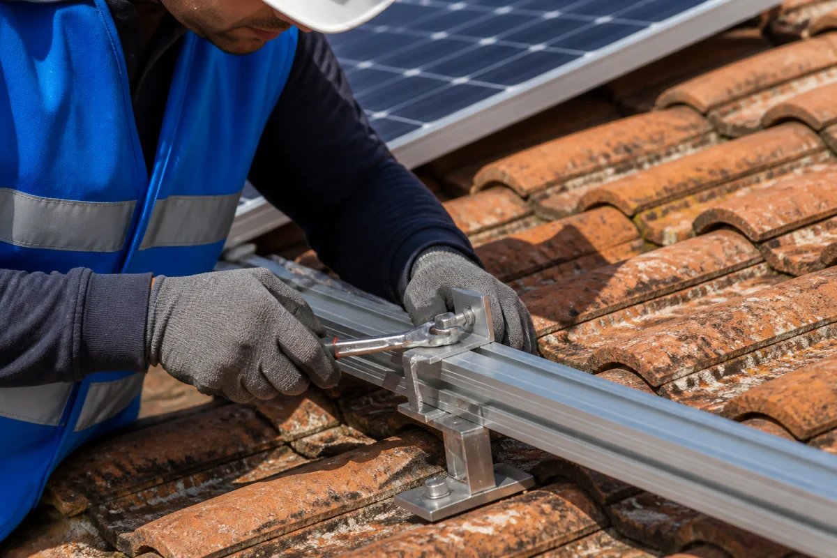 comment fixer panneau solaire sur toit tuile