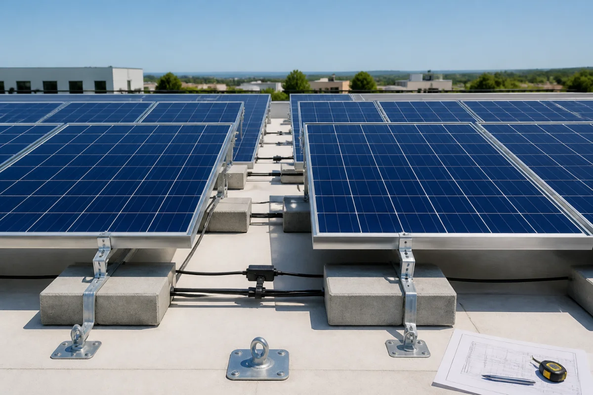 Comment fixer des panneaux solaires sur un toit plat