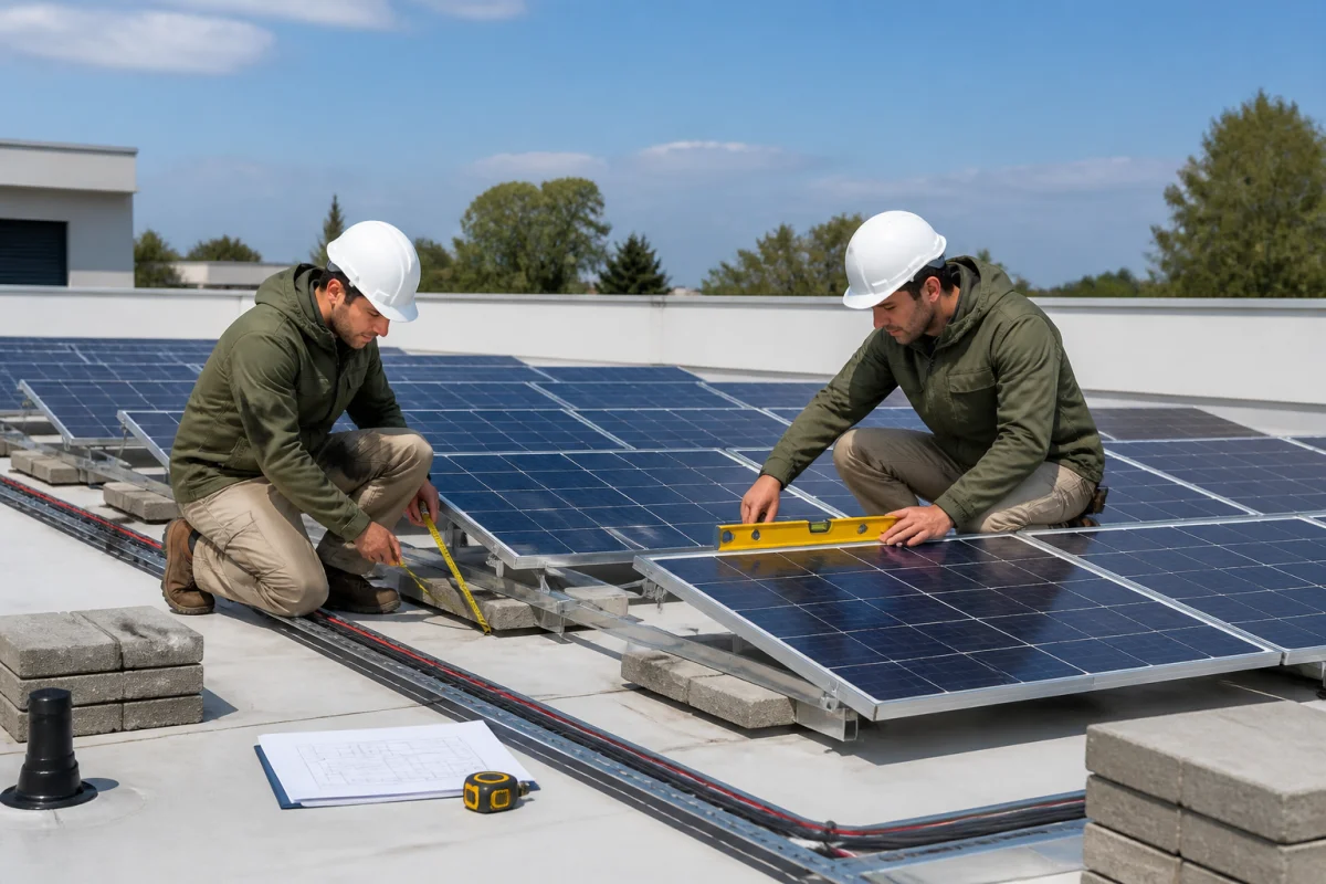 Comment fixer des panneaux solaires sur un toit plat